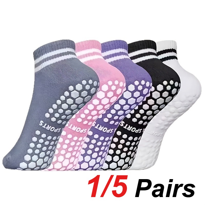 Pilates With Yoga - 1/5 Pair Women's Silicone Anti Slip