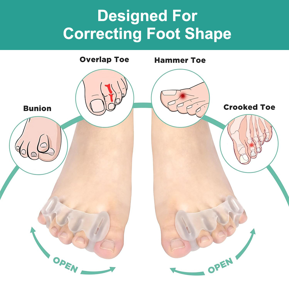1Pair Gel Hard Silicone Toe Fi - Toe Separator Silicon review and price